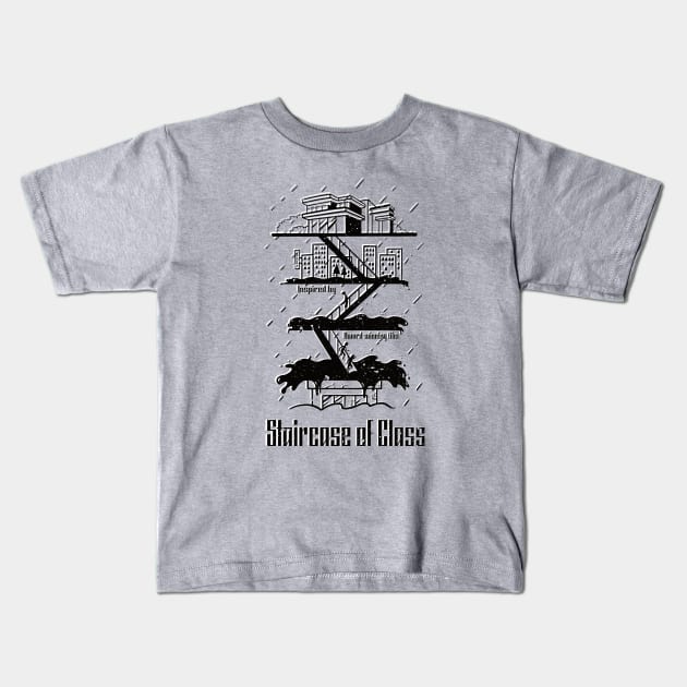 Staircase of Class (Black & White version) Kids T-Shirt by Lyose